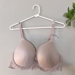 NWT 42C Aerie Demi Cup light mauve/gray bra